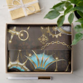 Holzboden mit mechanischem Seepferd Seidenpapier (Geschenk)