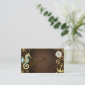 Holzboden mit mechanischem Seepferd Telefonnummerkarte (Stehend Vorderseite)