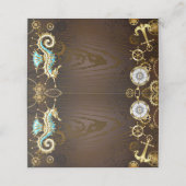 Holzboden mit mechanischem Seepferd Terminkarte (Außenseite Aufgefaltet)