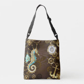 Holzboden mit mechanischem Seepferd Tragetaschen Mit Langen Trägern (Rückseite)