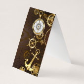 Holzboden mit mechanischem Seepferd Visitenkarten (Rückseite)