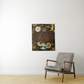 Holzboden mit mechanischem Seepferd Wandteppich (Beispiel)