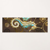 Holzboden mit mechanischem Seepferd Yogamatte (Vorderseite (Horizontal))