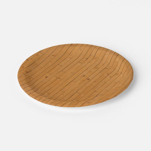 Holzböden Pappteller (Schrägansicht)