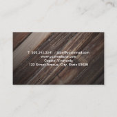 Holzboden | Wein | QR-Code Visitenkarte (Rückseite)