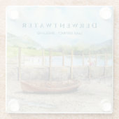 Holzboot am Derwentwater Lake District Cumbria Glasuntersetzer (Rückseite)