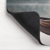Holzboot am Friedlichen See Mousepad (Ecke)