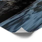 Holzboot am Meer Poster (Ecke)