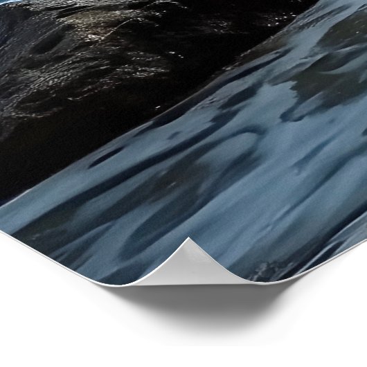 Holzboot am Meer Poster (Ecke)