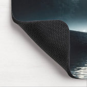 Holzboot am Mondlichtsee Mousepad (Ecke)