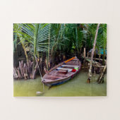 Holzboot im Mekong-Delta Puzzle (Horizontal)
