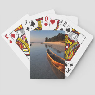 Holzboote am Tondooni-Strand Spielkarten