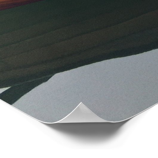 Holzboote im Foto Bohinj, Slowenien Poster (Ecke)