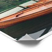 Holzboote Slowenien Landschaftlicher See Nebensfot Poster (Ecke)