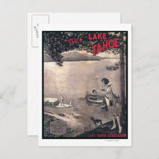 Holzbootplakat Postkarte (Vorne/Hinten)