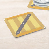 Holzbox Rechteckiger Pappuntersetzer (angewinkelt)