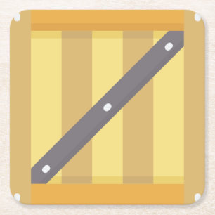 Holzbox Rechteckiger Pappuntersetzer