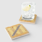 Holzbox Steinuntersetzer (Seitenansicht)