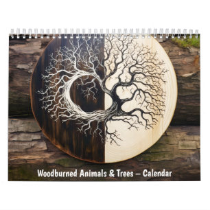 Holzbrand-Tiere & Bäume – 2026 Kalender