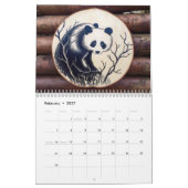 Holzbrand-Tiere & Bäume – 2026 Kalender (Feb 2027)