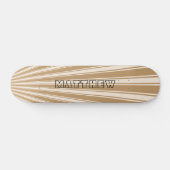 Holzbraun Farbstreifen Funky Muster Skateboard (Horizontal)