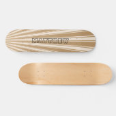 Holzbraun Farbstreifen Funky Muster Skateboard (Horizontal)