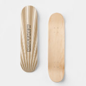 Holzbraun Farbstreifen Funky Muster Skateboard (Vorderseite)