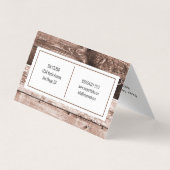 Holzbraun - Moderne Hintergrundekarte Visitenkarten (Rückseite)