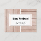 Holzbraun - Moderne Hintergrundkarte Visitenkarte (Vorderseite)