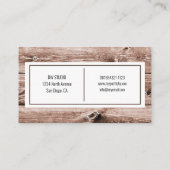 Holzbraun - Moderne Visitenkarte (Rückseite)