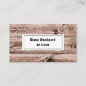 Holzbraun - Moderne Visitenkarte (Vorderseite)