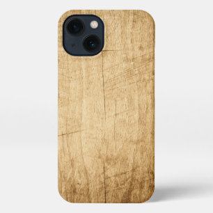 Holzbrett Natur Braunes Holz geschnitzte Textur iPhone 13 Hülle