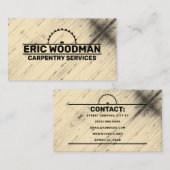 Holzbrettmuster und kreisförmige Säge Visitenkarte (Vorne/Hinten)