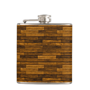 Holzbricktextur Flachmann