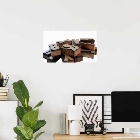 Holzbriefe Kleinposter Poster (Heimbüro)