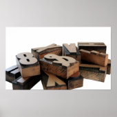 Holzbriefe Kleinposter Poster (Vorne)