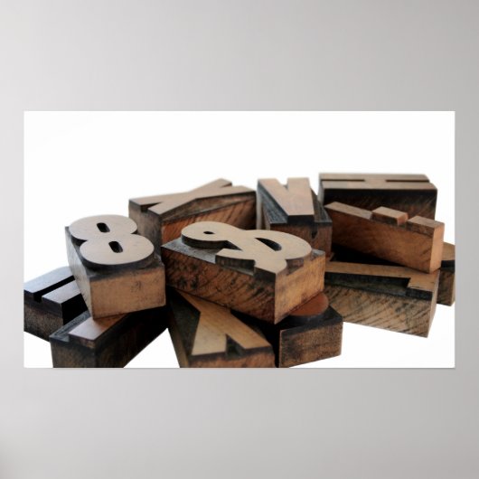 Holzbriefe Kleinposter Poster (Vorne)