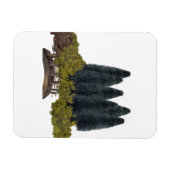 Holzbrücke im Bergwald Magnet (Horizontal)