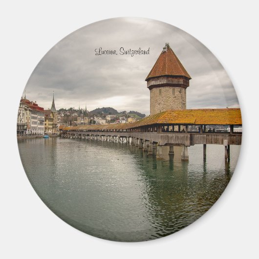 Holzbrücke Luzern Schweiz Magnet (Vorne)