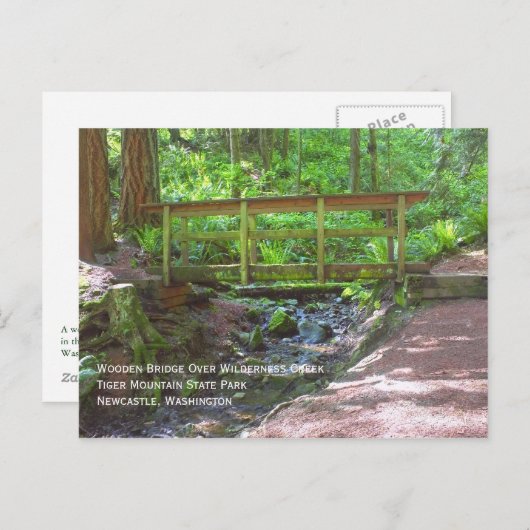 Holzbrücke Postkarte (Vorne/Hinten)