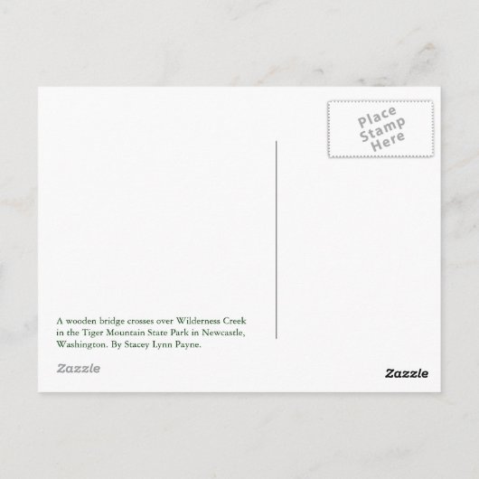 Holzbrücke Postkarte (Rückseite)