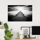 Holzbrücke über das Meer Poster (Heimbüro)