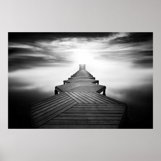 Holzbrücke über das Meer Poster (Vorne)