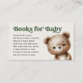 Holzbücher für Babyanfragen Begleitkarte (Vorderseite)