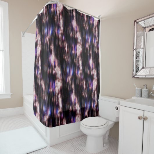 Holzbürste mit Neonfärben? Duschvorhang (Beispiel)