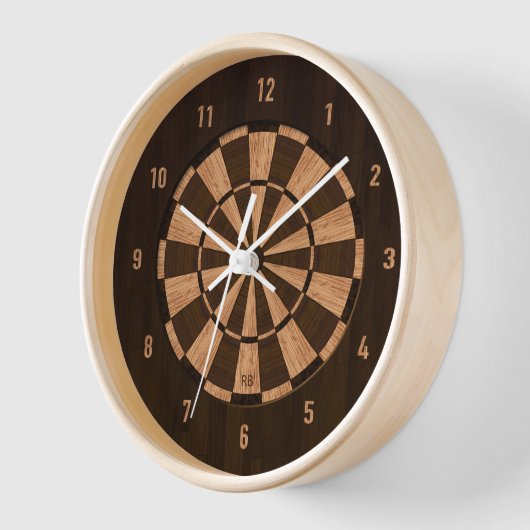 Holzdartboard Uhr (Winkel)