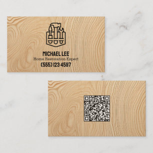 Holzdeck-Restaurierung Vcard QR Visitenkarte