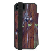 Holzdecke, Chrome-Lüfter Incipio iPhone Geldbeutel-Hülle (Folio Rückseite)