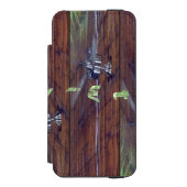 Holzdecke, Chrome-Lüfter Incipio iPhone Geldbeutel-Hülle (Folio Vorderseite)