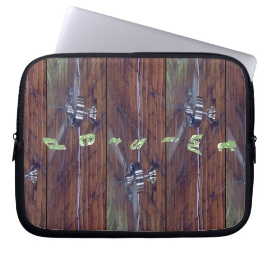 Holzdecke, Chrome-Lüfter Laptopschutzhülle (Vorderseite)